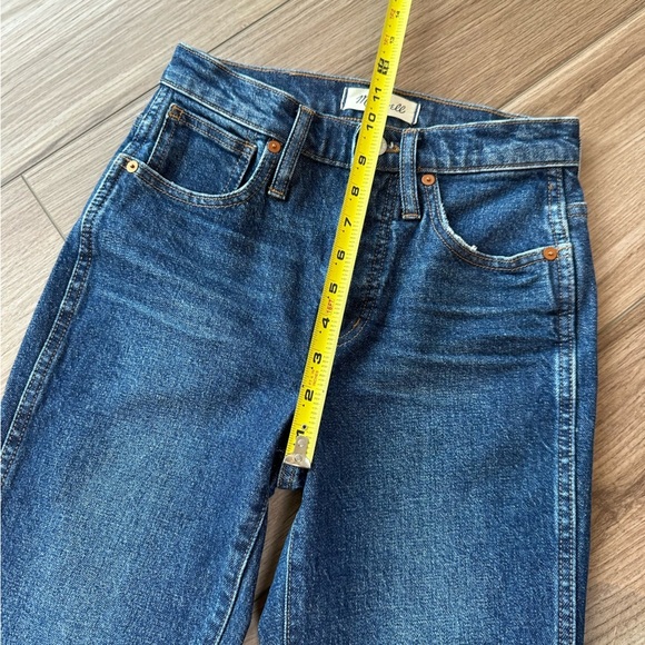 Madewell Dark Wash Stovepipe Full Length Straight Leg Denim Jeans - Picture 7 of 8